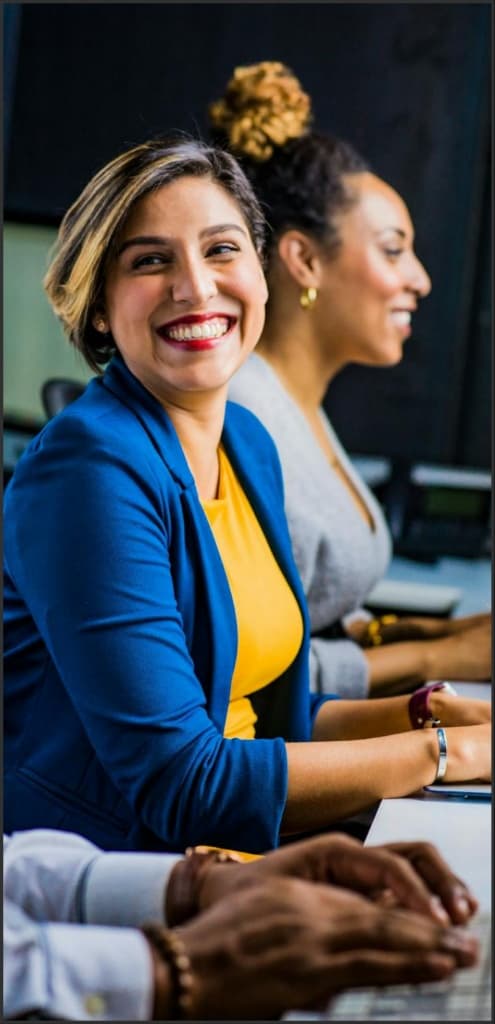 Team member smiling